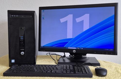 Snelle Computer van HP Incl 24 Inch Grote LCD Win 11 Koopje, Computers en Software, Desktop Pc's, Refurbished, 4 Ghz of meer, HDD