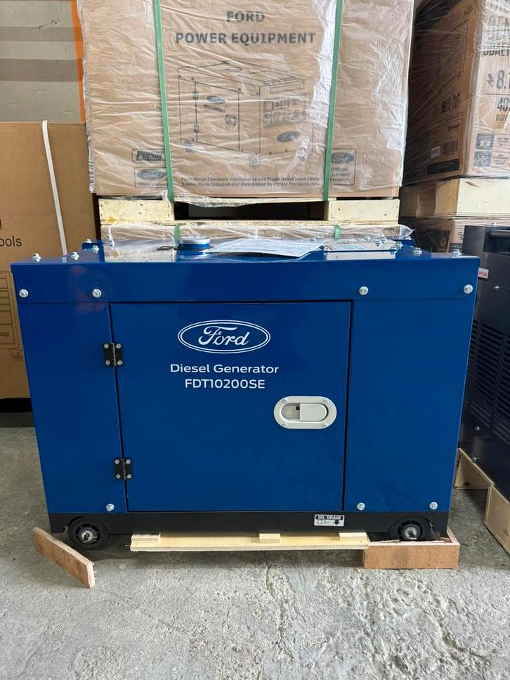 FORD DIESEL GENERATOR FDT10200SE, Doe-het-zelf en Verbouw, Aggregaten, Nieuw, Dieselolie, 5 tot 10 kVA, Elektrisch startend, Geluidgedempt