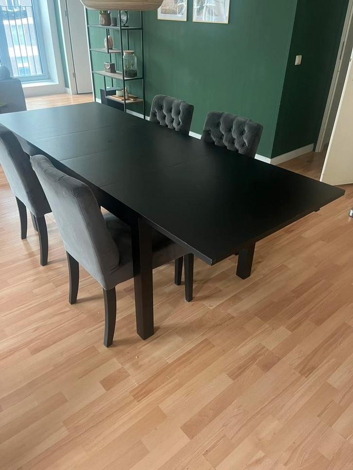 Uitschuifbare eettafel IKEA, Huis en Inrichting, Tafels | Eettafels, Gebruikt, 50 tot 100 cm, 200 cm of meer, Rechthoekig, Ophalen