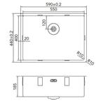 Spoelbak Caressi CAPP55R10 RVS nieuw in doos, Huis en Inrichting, Keuken | Keukenelementen, Info@dpsbv.nl, DPSBV, Overige kleuren