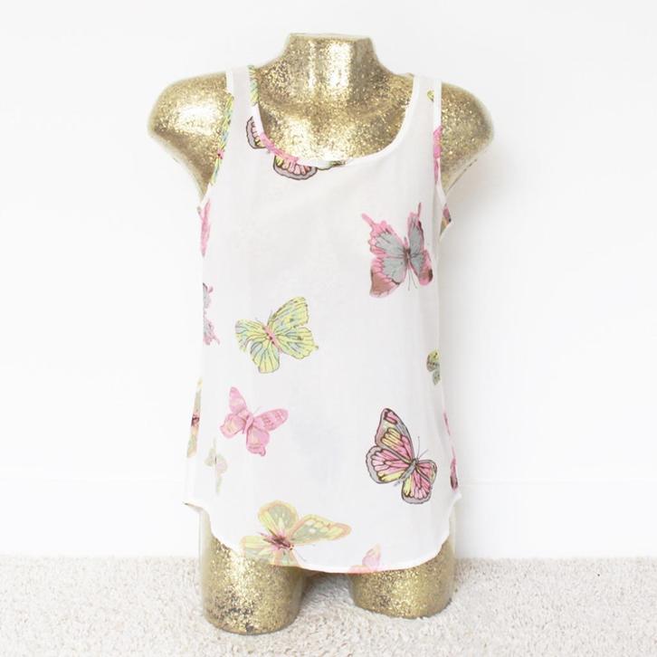 Only Topje34 (Maat 36) - 34 € 15,-, Kleding | Dames, Tops, Zo goed als nieuw, Maat 36 (S), Overige kleuren, Zonder mouw, Ophalen of Verzenden