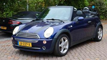 MINI COOPER CABRIO 1.6 16V 116PK BLAUW/ PAARS METALLIC beschikbaar voor biedingen