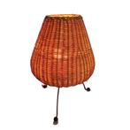 Prachtig rieten vintage boho japandi design tafellamp, Ophalen of Verzenden, Gebruikt, Overige materialen, Minder dan 50 cm