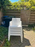 4 witte tuinstoelen, Ophalen, Zo goed als nieuw, Kunststof