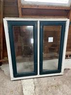 Hardhouten raamkozijn met dubbel glas, Doe-het-zelf en Verbouw, Raamkozijn, Inclusief glas, 75 tot 150 cm, Hout