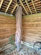 Parasol kleur doek taupe, Ophalen, Zo goed als nieuw, Stokparasol