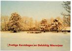 Laren (NH) kerstkaart hertenkamp, Ophalen of Verzenden, Voor 1920, Gelopen, Noord-Holland