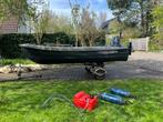 Seafinder 370 inclusief trailer en 4pk Selva motor, Watersport en Boten, Vis- en Consoleboten, Benzine, Buitenboordmotor, Polyester