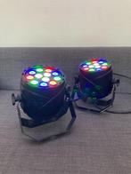 2x Compacte DMX LED spots 12x1W RGBW, Muziek en Instrumenten, Licht en Laser, Ophalen of Verzenden, Zo goed als nieuw, Licht, Kleur
