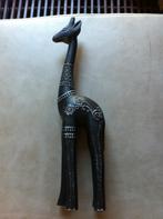 Design houten Giraffe H 40 cm Br 12 cm, Antiek en Kunst, Kunst | Beelden en Houtsnijwerken, Ophalen of Verzenden