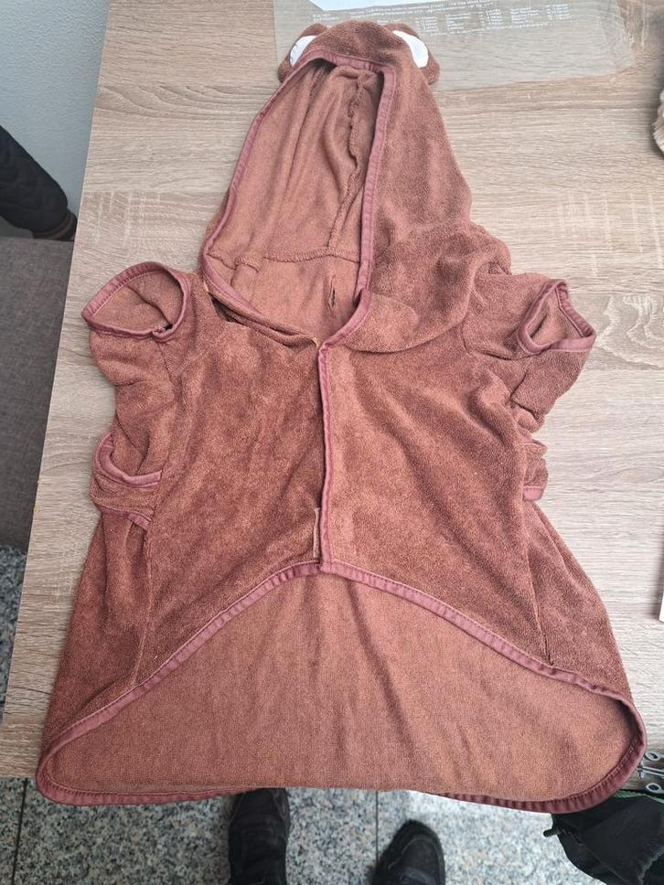 Hondenbadjas Woeffie - Bruin, Dieren en Toebehoren, Hondenkleding, Zo goed als nieuw, Hondenbadjas, Ophalen of Verzenden