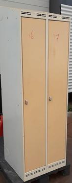 Stalen kleding lockerkast met 2 deuren hang/leg, Ophalen, Gebruikt