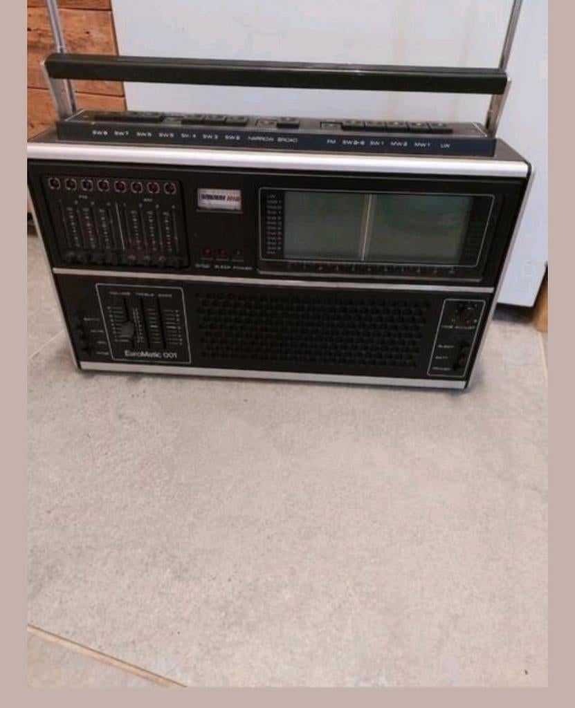 Vintage  retro 70s 80s wereldontvanger  wereldradio, Audio, Tv en Foto, Radio's, Ophalen of Verzenden, Gebruikt, Wereldontvanger