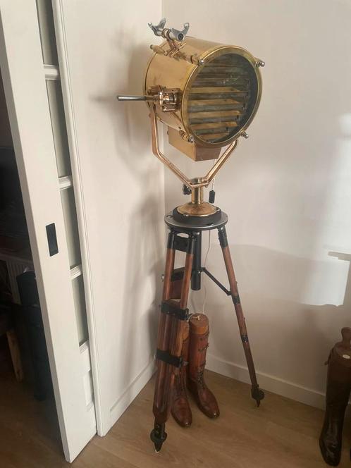 Antiek Seinlamp/Morselamp op statief, Antiek en Kunst, Antiek | Overige Antiek, Ophalen