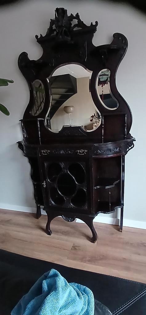 Engelse Spiegel Kast, Antiek en Kunst, Antiek | Meubels | Kasten, Ophalen of Verzenden