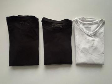 3 stuks,Basic longsleeve shirts -maat: 134/140 Altijd handig beschikbaar voor biedingen