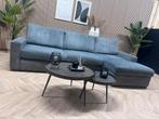 ZGAN Ribstof Hoekbank - Grijs - 295 x 160 / NU €600, Ophalen, 250 tot 300 cm, Hoekbank, Zo goed als nieuw