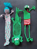 Gehaakte boekenlegger, krokodil,  kikker en zeemeermin, Ophalen of Verzenden, Nieuw, Haken, Overige typen