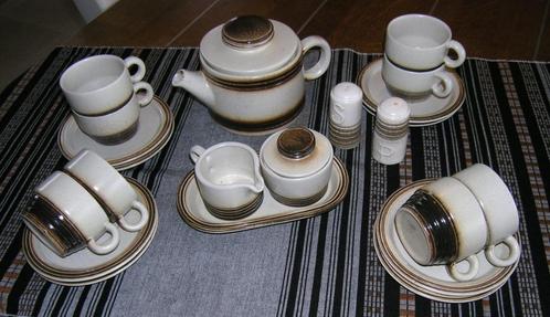 Vintage Staffel Stoneware koffie-/thee servies West Germany, Huis en Inrichting, Keuken | Servies, Gebruikt, Aardewerk, Ophalen of Verzenden