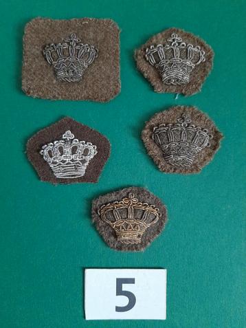 Kroon zilver, goud oud model mouwembleem beschikbaar voor biedingen