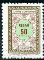 Turkije D112 - Dienstzegel, Postzegels en Munten, Postzegels | Europa | Overig, Republiek Turkije, Overige landen, Verzenden, Gestempeld