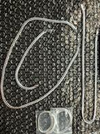 Dames ketting platte V schakel echt Zilver!, Ophalen of Verzenden, Nieuw, Zilver, Zilver