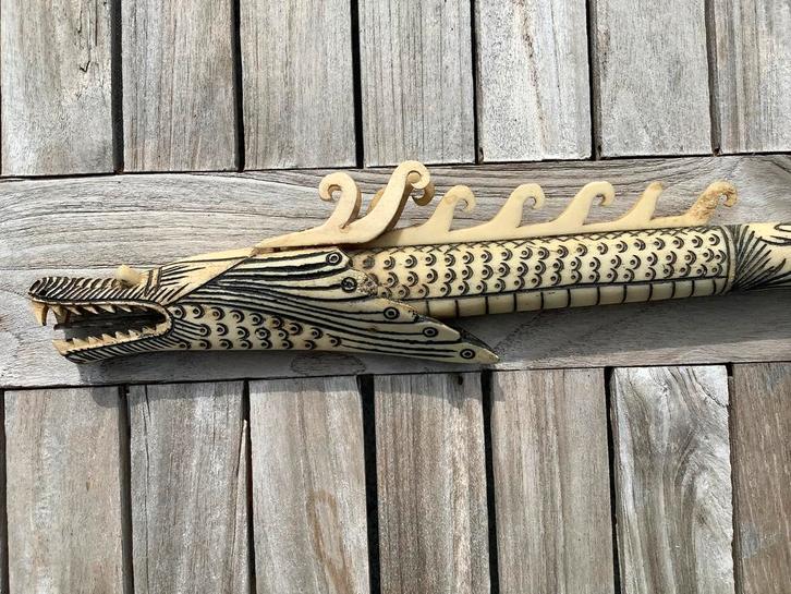 Blaaspijp uit Azië - diverse versieringen - heel decoratief, Antiek en Kunst, Curiosa en Brocante, Ophalen