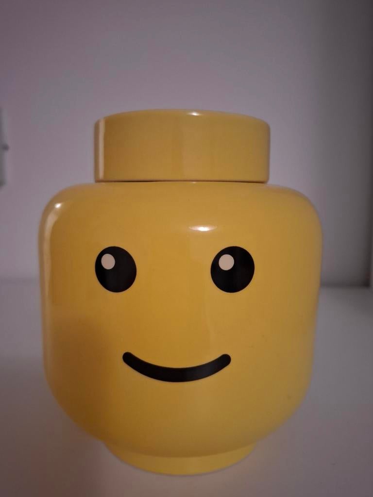 Keramisch Lego opberg hoofd, Ophalen of Verzenden