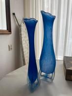 Blauw glaswerk, blauwe vazen., Ophalen, Blauw, Minder dan 50 cm, Glas
