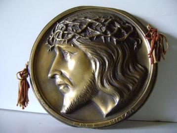 Antieke koperen wandplaquette Alph.Blamboux Zie omschrijving beschikbaar voor biedingen