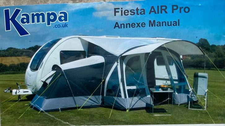 Kampa Fiesta AIR Pro 350 + koppelbare slaaptent, Caravans en Kamperen, Voortenten en Luifels, Gebruikt, Kampa Dometic, Ophalen of Verzenden