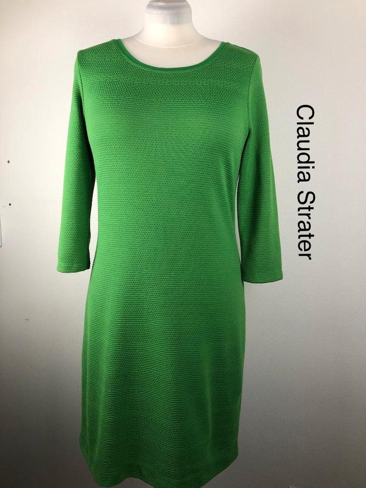 Claudia Strater Jurk  (mt: 42) 16,3/7691, Kleding | Dames, Jurken, Zo goed als nieuw, Maat 42/44 (L), Groen, Knielengte, Ophalen of Verzenden