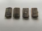 4 x antieke verzilverde luciferhouder / zwavelstokje houder., Ophalen, Zilver