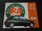 Brochure Peugeot 106 Roland Garros 1993, Ophalen of Verzenden, Zo goed als nieuw, Peugeot