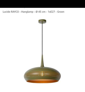 RAYCO Lucide Hanglamp mat groen / goudkleurig.  beschikbaar voor biedingen