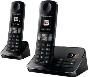 Philips D605 Duo Zwart Handsfree telefoon beschikbaar voor biedingen