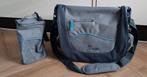 Mooie blauw/grijze luiertas van Bo-Jungle € 15,00, Kinderen en Baby's, Luiertassen, Ophalen of Verzenden, Zo goed als nieuw, Schoudertas