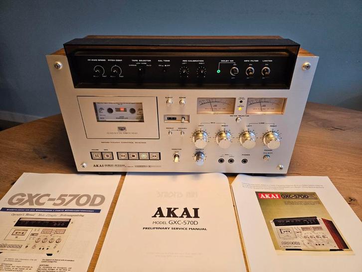 Akai GXC-570D mk1 cassettedeck, Audio, Tv en Foto, Cassettedecks, Enkel, Akai, Tiptoetsen, Tape counter, Ophalen