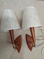 Wandlampen, Hout, Gebruikt, Ophalen of Verzenden, Lampen, teak lampjes, vintage
