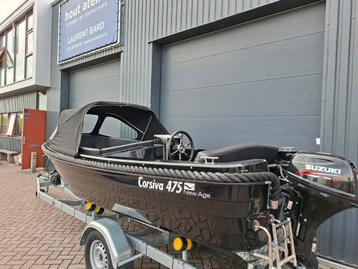 Prachtige Corsiva 475 New Age + Suzuki 9,9PK INJECTIE  beschikbaar voor biedingen
