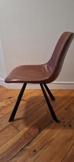 Viermaal eetstoelen Goossen, Huis en Inrichting, Stoelen, Ophalen, Gebruikt, Bruin, Metaal
