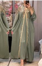 Dubai Kimono Kaftan Abaya, Kleding | Dames, Ophalen of Verzenden, Nieuw, Groen, Onder de knie