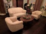 Antieke Chesterfield Set: Bank, 2 Stoelen & Tafel, Huis en Inrichting, Ophalen, Zo goed als nieuw, Hout, Antiek