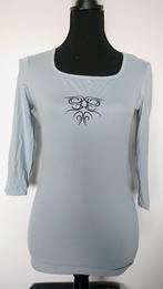 Lichtblauwe dames stretch top tribal maat S, Blauw, Ophalen of Verzenden, Korte mouw, Maat 34 (XS) of kleiner