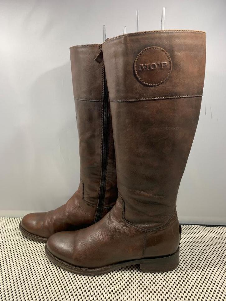 Stoere bruine laarzen van Marc O Polo in maat 36., Kleding | Dames, Schoenen, Zo goed als nieuw, Hoge laarzen, Bruin, Verzenden