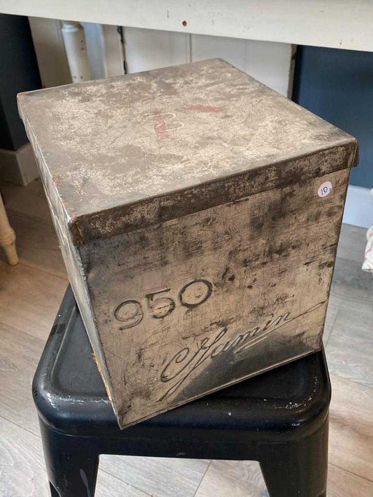 Leuk Oud Blik van Jamin, Brocante, 1966, Verzamelen, Blikken, Gebruikt, Overige, Overige merken, Ophalen