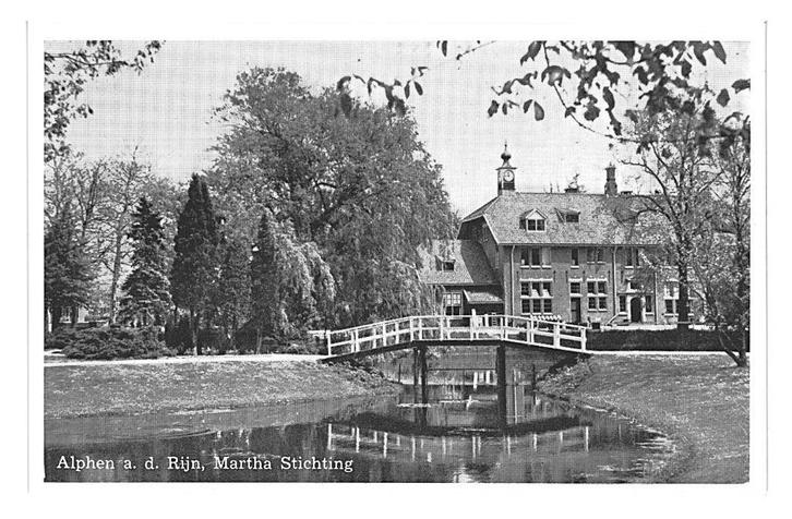 978654 Alphen a d Rijn ZH Martha Stichting Nette oude kaart, Verzamelen, Ansichtkaarten | Nederland, Ongelopen, Zuid-Holland, Ophalen of Verzenden