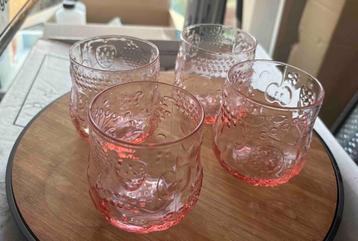 4x Iittala Frutta glazen van 25cl in kleur zalmroze beschikbaar voor biedingen