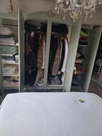 Prachtige massief houten brocante kledingkast groen/blauw., Huis en Inrichting, Kasten | Kledingkasten, Ophalen, Gebruikt, 200 cm of meer