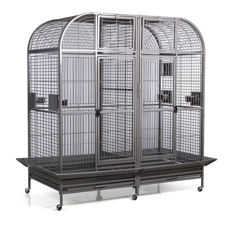Montana Palace 1 grote papegaaienkooi met uitneembaar tus, Dieren en Toebehoren, Vogels | Hokken en Kooien, Nieuw, Vogelkooi, Metaal
